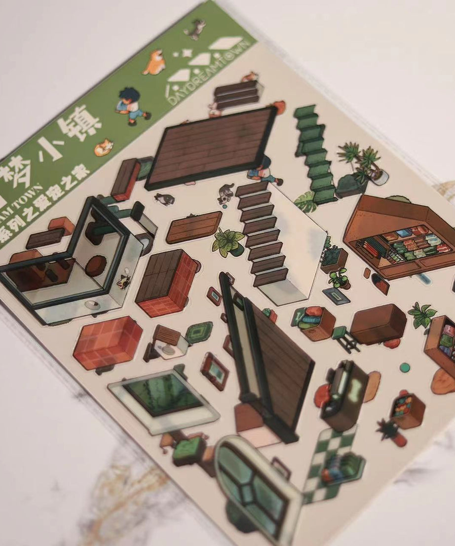 Create Tree House Dream Room Sticker Scene DIY 3D Miniature Scene