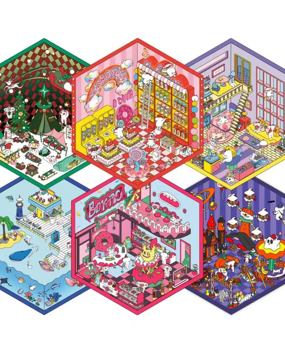 Luminous Sticker Scene:Make A Donut Shop|Christmas Party|Luminous Halloween Night|My Home|Seaside