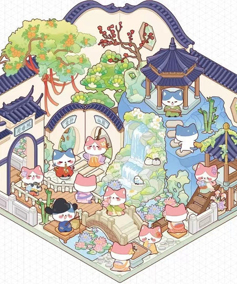 Sticker Play Scenes! Build 3D Izakaya|Chinese Convenience Store|Fresh Fruit|Bakery Shop