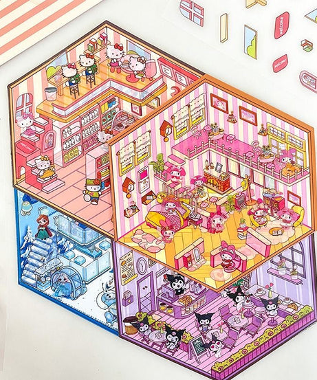 Cute Stickers Scene Kawaii Cartoon 3D Stickers