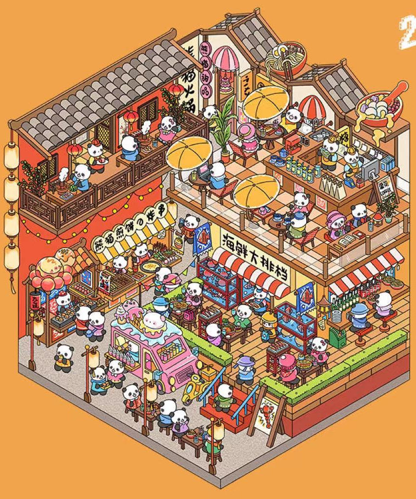 DIY 3D Sticker Scene: Bedroom|Living Room|Ski Resort|Kitchen|Christmas Market
