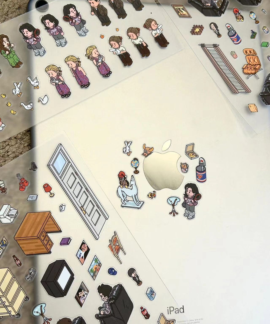 Friends Sticker Scene Create DIY Monica’s Kitchen Chandler's Living Room Central Perk