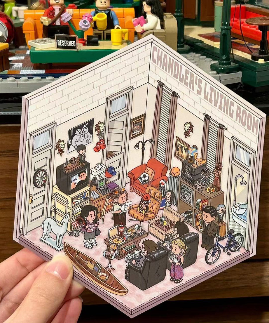 Friends Sticker Scene Create DIY Monica’s Kitchen Chandler's Living Room Central Perk
