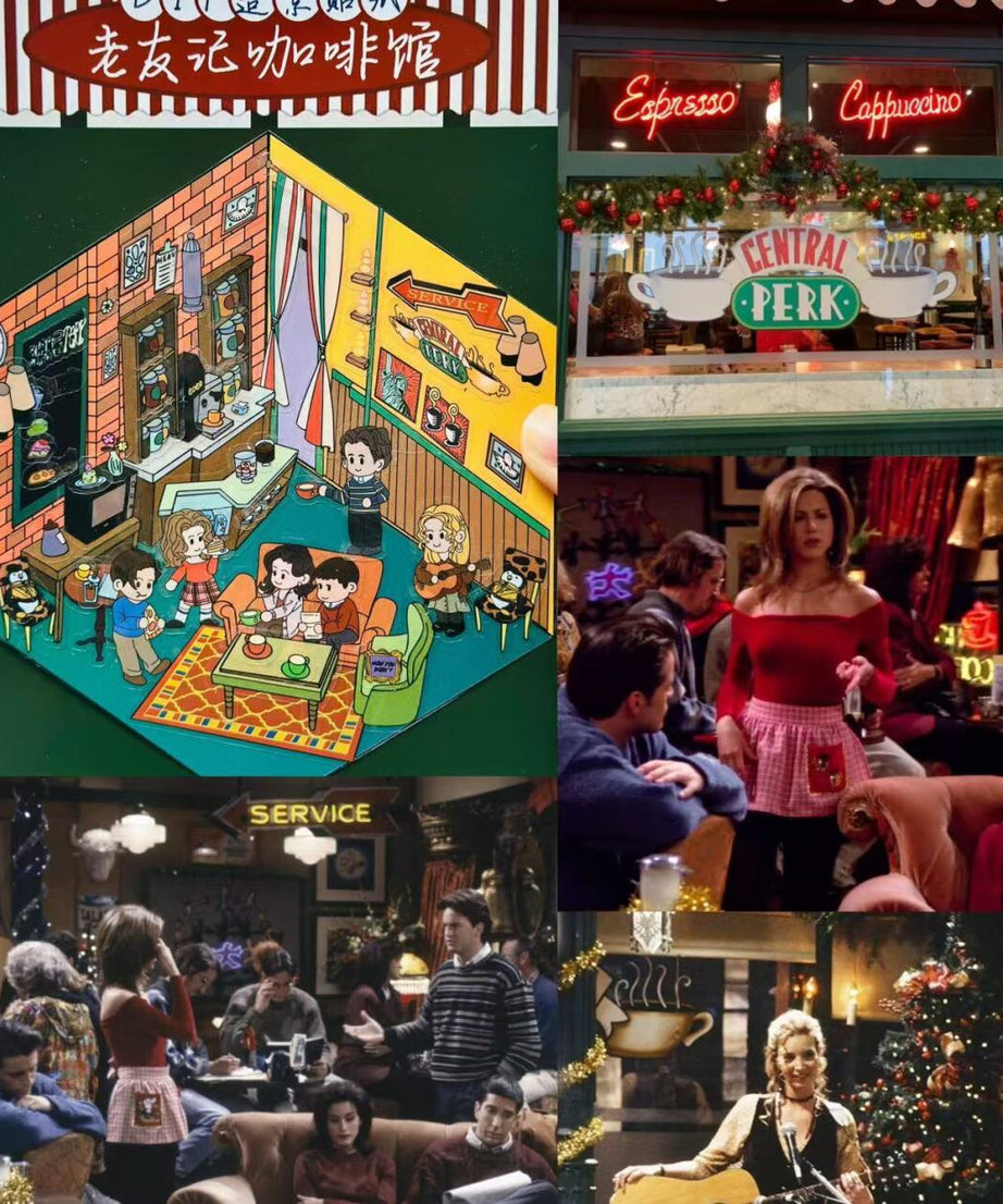 Friends Sticker Scene Create DIY Monica’s Kitchen Chandler's Living Room Central Perk