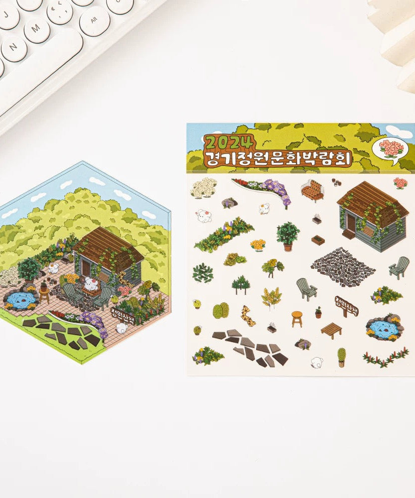DIY 3D Sticker Scene,Make Your Own Baking Shop|Fresh Market|Bookstore|Laundry