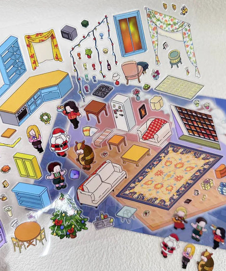 Friends Sticker Scene Create DIY Monica’s Kitchen Chandler's Living Room Central Perk