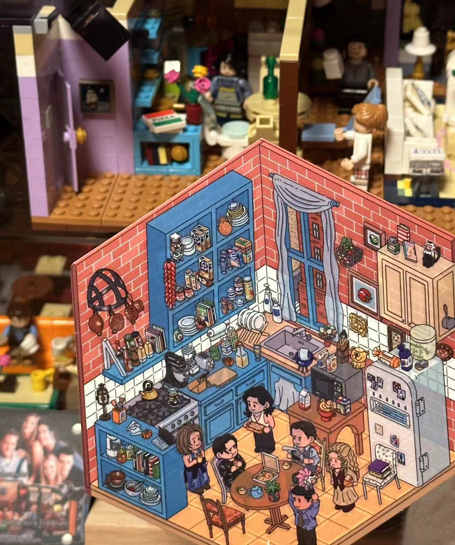 Friends Sticker Scene Create DIY Monica’s Kitchen Chandler's Living Room Central Perk