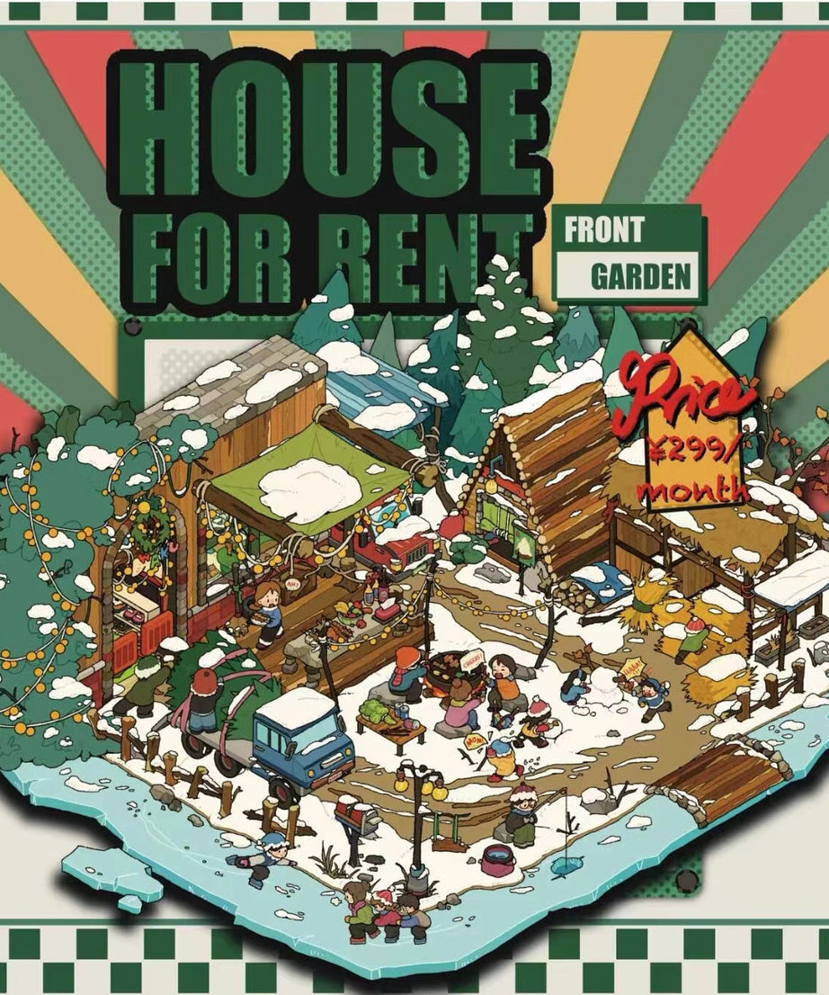 DIY 3D Scene Stickers: Make A Record Shop|Parcel Hub|Outdoor Gear Shop|Christmas House