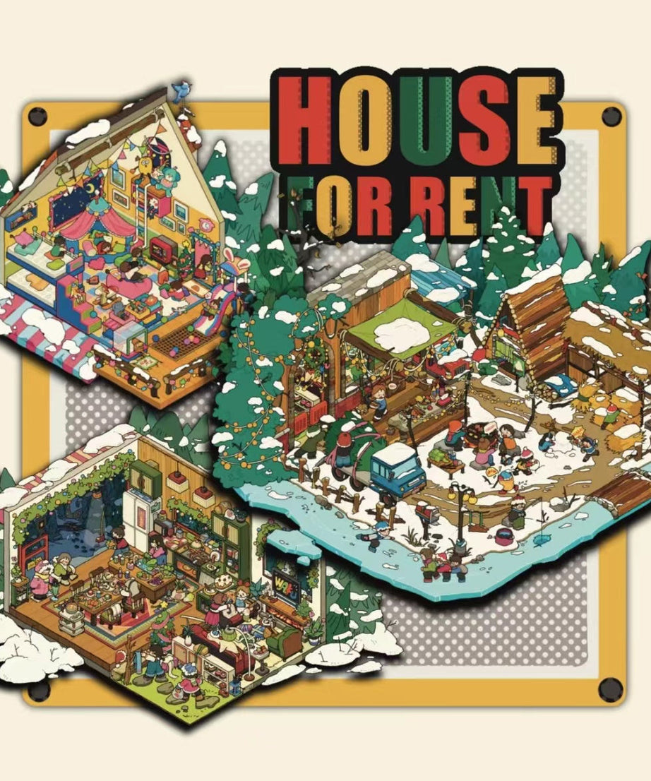 DIY 3D Scene Stickers: Make A Record Shop|Parcel Hub|Outdoor Gear Shop|Christmas House