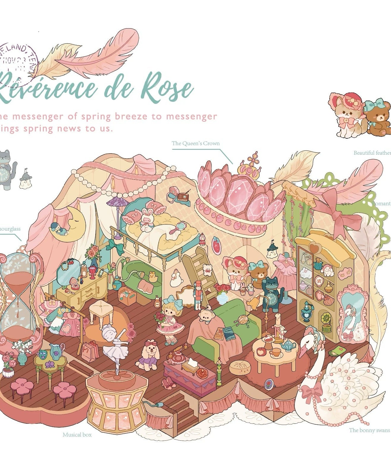 The Rose’s Tribute 3D Romantic Scene Sticker