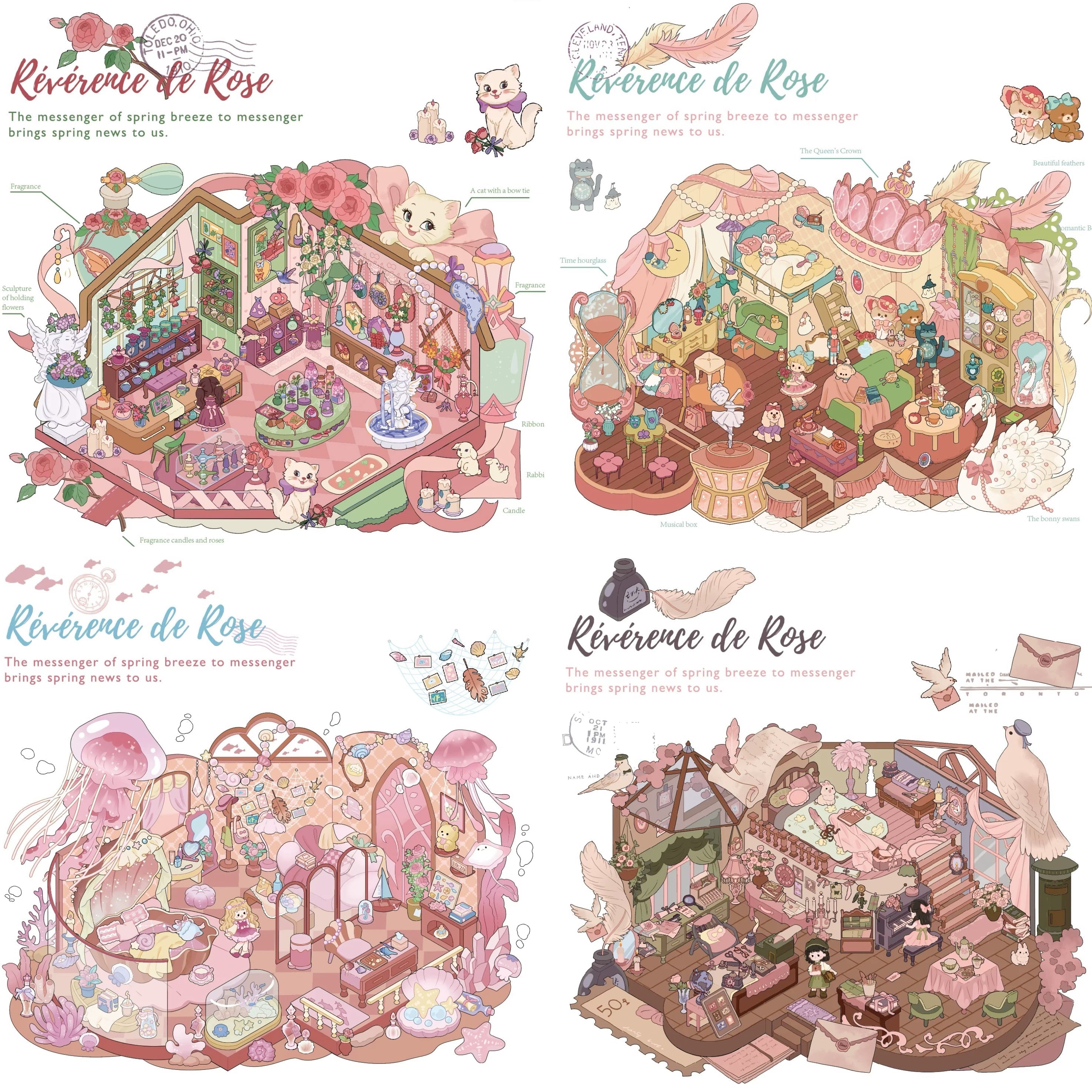 The Rose’s Tribute 3D Romantic Scene Sticker
