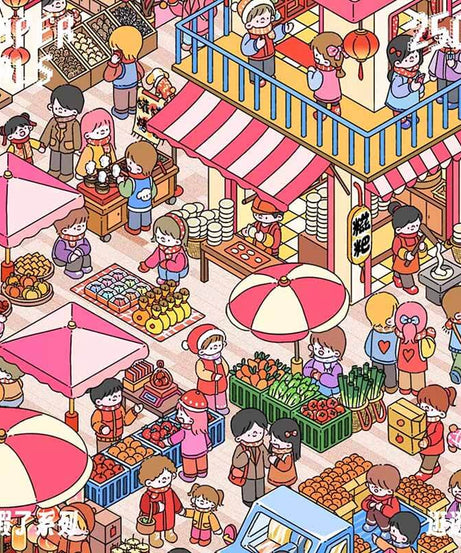 Holiday Party DIY 3D Scene Stickers 2 Cute Miniature Scenes