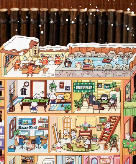 Apartment Theme DIY 3D Scene Stickers 2 Cute Miniature Scenes