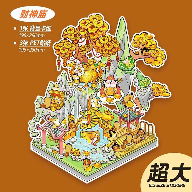 Slow Living Club DIY 3D Scene Stickers 3 Cute Miniature Scenes