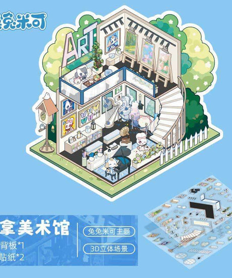 Knock & Create Tales DIY 3D Scene Stickers 4 Cute Miniature Scenes