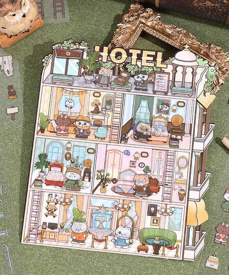 The Curious Society DIY 3D Scene Stickers 4 Cute Miniature Scenes