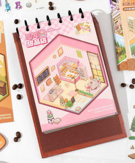 Tiny Wonderland 4 Micro-Diorama Collector's Pack DIY 3D Scene Stickers - Miniature Scenes