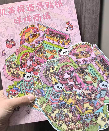 The Happy Hub DIY 3D Scene Stickers 2 Cute Miniature Scenes