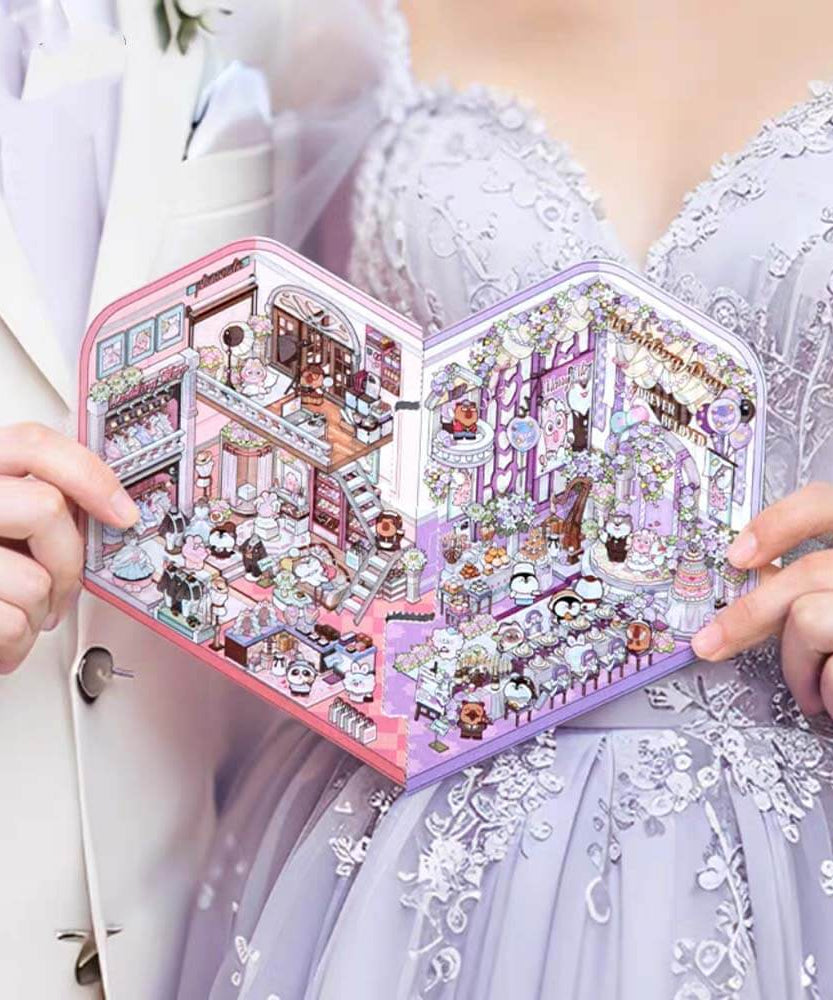 Wedding March DIY 3D Scene Stickers 2 Cute Miniature Scenes
