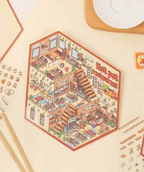 Fantasy World DIY 3D Scene Stickers 4 Cute Miniature Scenes