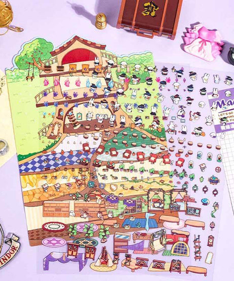 Apartment Theme DIY 3D Scene Stickers 2 Cute Miniature Scenes