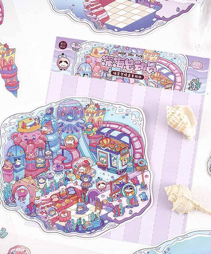 Meow Dreams DIY 3D Scene Stickers 4 Cute Miniature Scenes