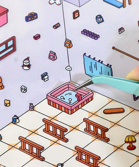 Time Apartment Scene Stickers 2 Cute Miniature Scenes