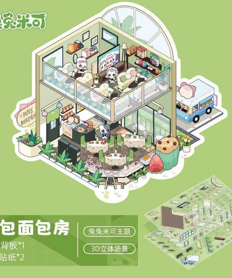 Knock & Create Tales DIY 3D Scene Stickers 4 Cute Miniature Scenes