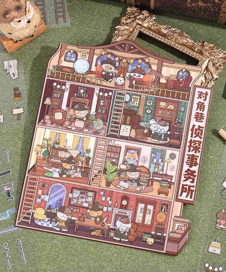 The Curious Society DIY 3D Scene Stickers 4 Cute Miniature Scenes