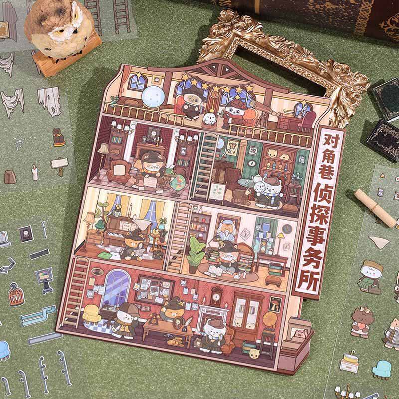 The Curious Society DIY 3D Scene Stickers 4 Cute Miniature Scenes