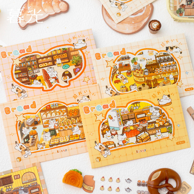 Peel & build a cozy kitty cottage! 3D Scene Stickers Miniature Scenes