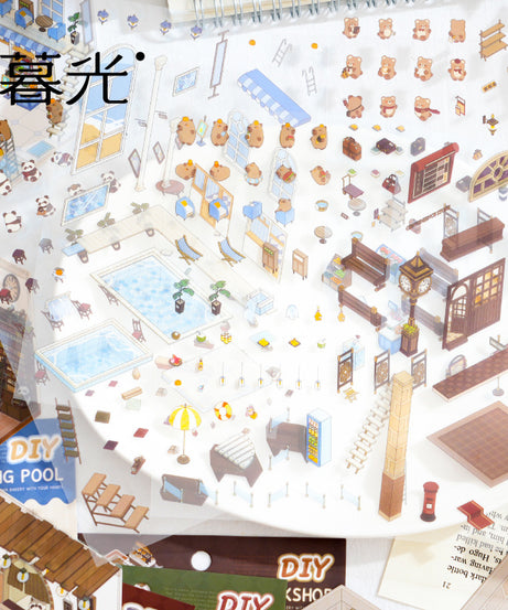 Storybook Bakery 3D Sticker Scene: Gingerbread Cottage Diorama