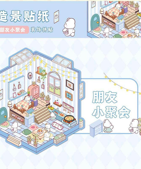 Sweet Little Escapes DIY 3D Scene Stickers 4 Cute Miniature Scenes
