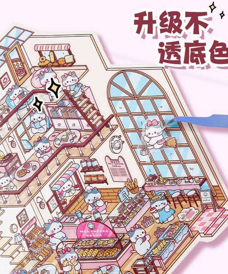 Interesting Landscape DIY 3D Scene Stickers 4 Cute Miniature Scenes