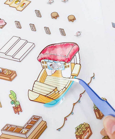 Interesting Landscape DIY 3D Scene Stickers 4 Cute Miniature Scenes