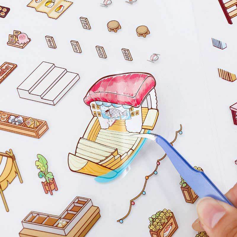 Interesting Landscape DIY 3D Scene Stickers 4 Cute Miniature Scenes