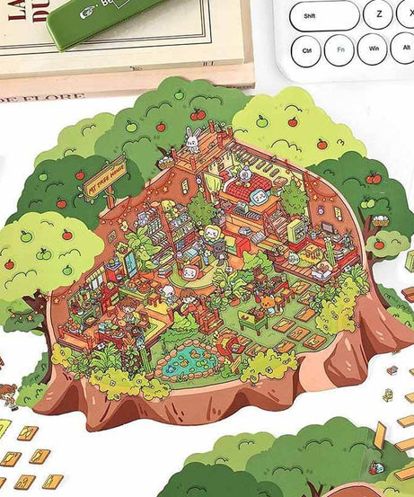 Island Shop DIY 3D Scene Stickers 2 Cute Miniature Scenes