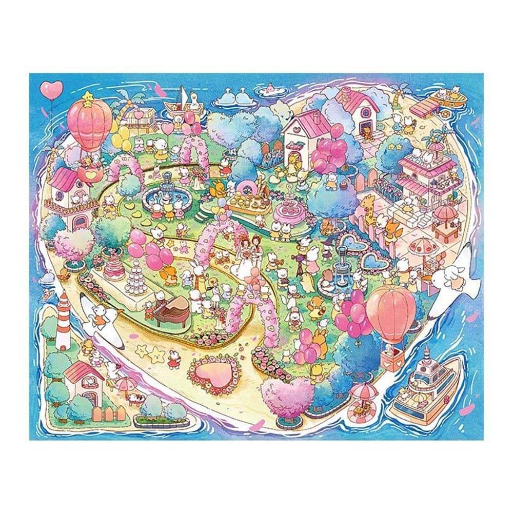 Island Wedding DIY 3D Scene Stickers -  Oversized Cute Miniature Scenes