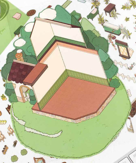 Fun House DIY 3D Scene Stickers 2 Cute Miniature Scenes