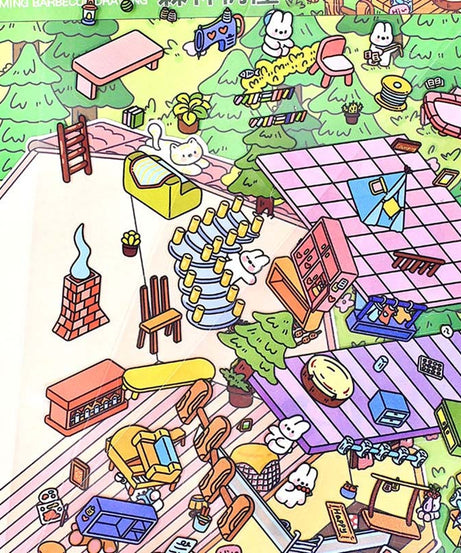 Fantasy House 1.0 DIY 3D Scene Stickers 2 Cute Miniature Scenes