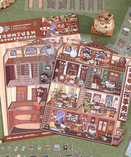 The Curious Society DIY 3D Scene Stickers 4 Cute Miniature Scenes