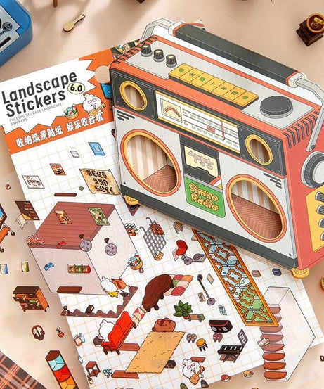 Moments & Moods DIY 3D Scene Stickers 4 Cute Miniature Scenes