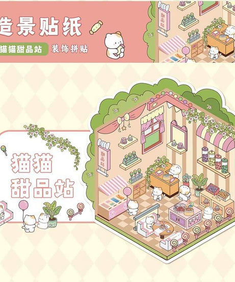 Sweet Little Escapes DIY 3D Scene Stickers 4 Cute Miniature Scenes