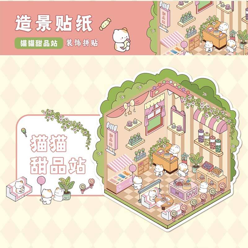 Sweet Little Escapes DIY 3D Scene Stickers 4 Cute Miniature Scenes