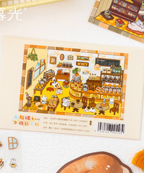 Peel & build a cozy kitty cottage! 3D Scene Stickers Miniature Scenes