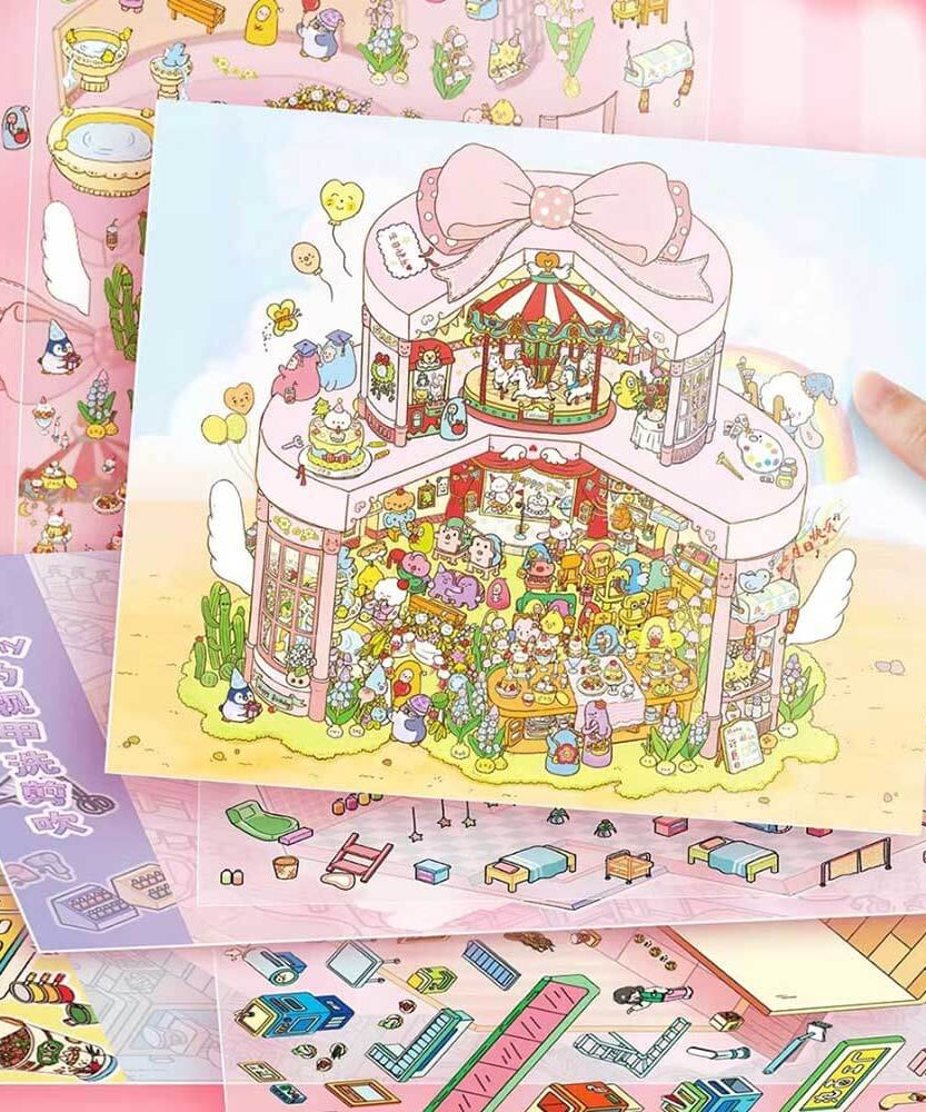 Jolly Factory DIY 3D Scene Stickers 3 Cute Miniature Scenes