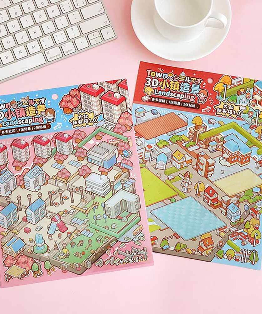Dodo's World DIY 3D Scene Sticker  - 2 Cute Miniature Scenes