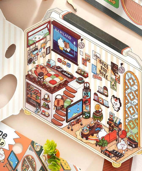 Moments & Moods DIY 3D Scene Stickers 4 Cute Miniature Scenes