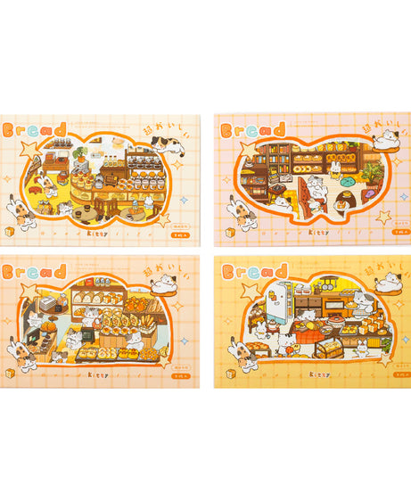 Peel & build a cozy kitty cottage! 3D Scene Stickers Miniature Scenes