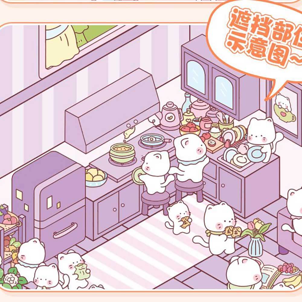 Critter Shop DIY 3D Scene Stickers 4 Cute Miniature Scenes